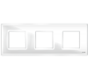 Рамка на 3 поста стеклянная белая "Эстетика"