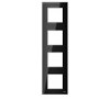 Рамка на 4 поста вертикальная стеклянная черная "Эстетика"