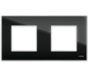 Рамка на 2 поста стеклянная черная "Эстетика"
