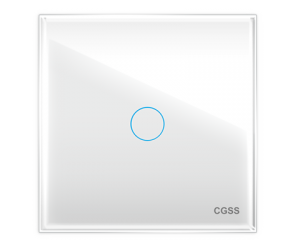 Однолинейная панель стеклянная белая CGSS WT-P01W