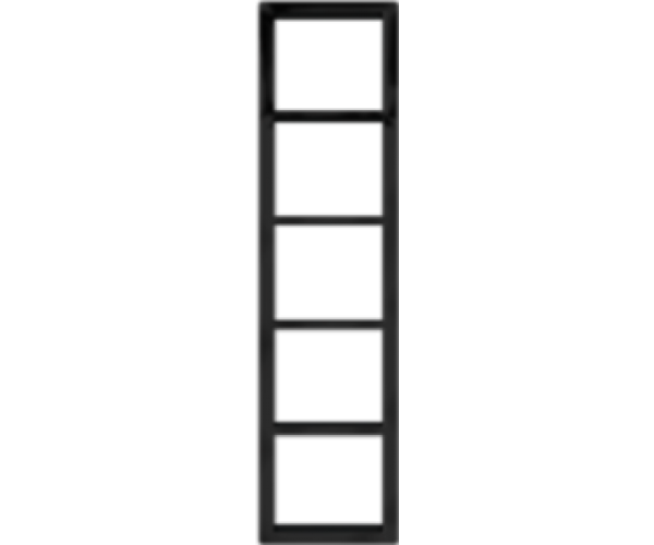 Пятипостовая рамка вертикальная черная матовая CGSS "Практика"