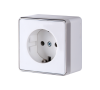 Розетка с заземлением и шторками Gallant (белая) WL15-02-02