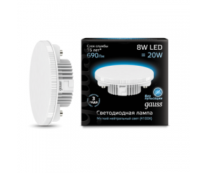 Лампа светодиодная Gauss LED GX53 8W 4100K