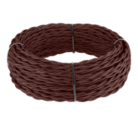 Ретро кабель витой 2х1,5 (коричневый)