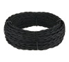 Ретро кабель витой 2х1,5 (черный)
