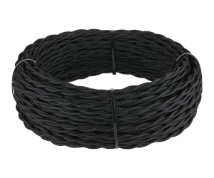 Ретро кабель витой 3х2,5 (черный)