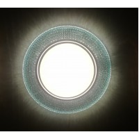 Светильник встр. искристый с подсветкой "Модерн" Голубой / Хром GX53 H4 LD7069