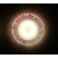 Светильник встр. искристый с подсветкой "Розы" Прозрачный / Хром GX53 H4 LD7071