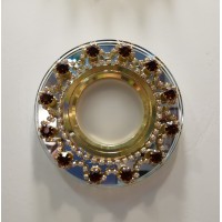 Светильник точечный  стекло Круг с  янтарными стразами  DL1660