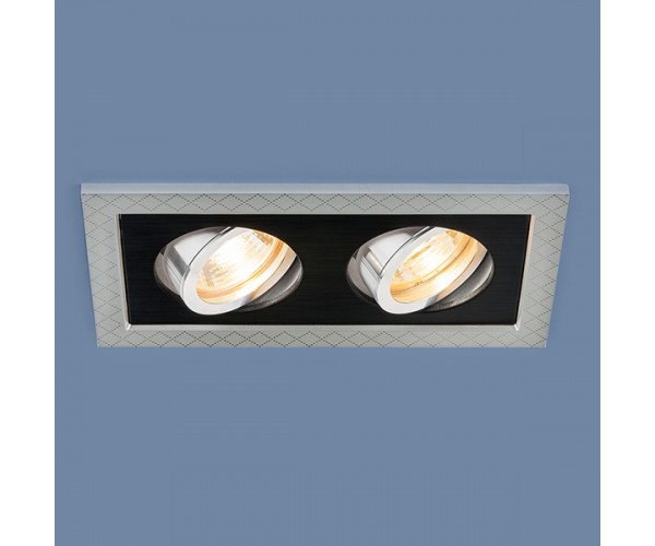 Светильник поворотный точечный 1041/2 MR16 SL/BK серебро/черный
