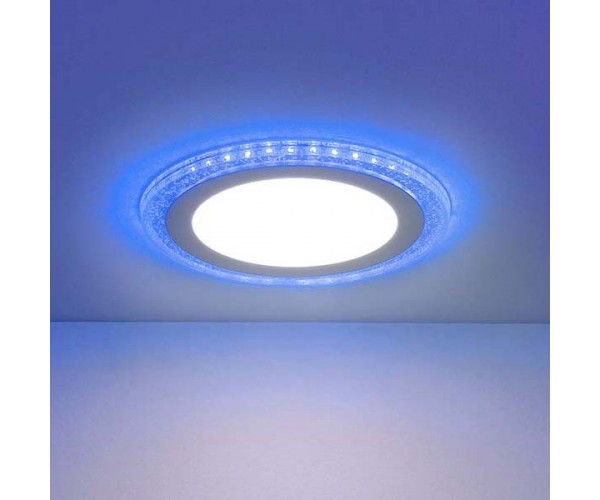 Встраиваемый потолочный светодиодный светильник  DLR024 10W 4200K Blue