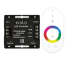 Сенсорный контроллер с ПДУ для светодиодной лентыEcola RGB   24A 288W 12V (576W 24V) с кольцевым сенсором белым радиопультом