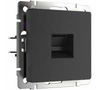 Розетка Ethernet RJ-45 (черный матовый)