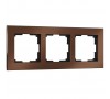 Рамка на 3 поста (коричневый алюминий)