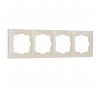 Рамка на 4 поста (слоновая кость, basic)