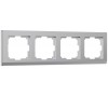 Рамка на 4 поста (серебряный)